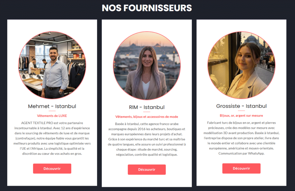 Fournisseurs et Grossistes en Turquie : Nos Agents Francophones vous Accompagnent Grossiste Turquie