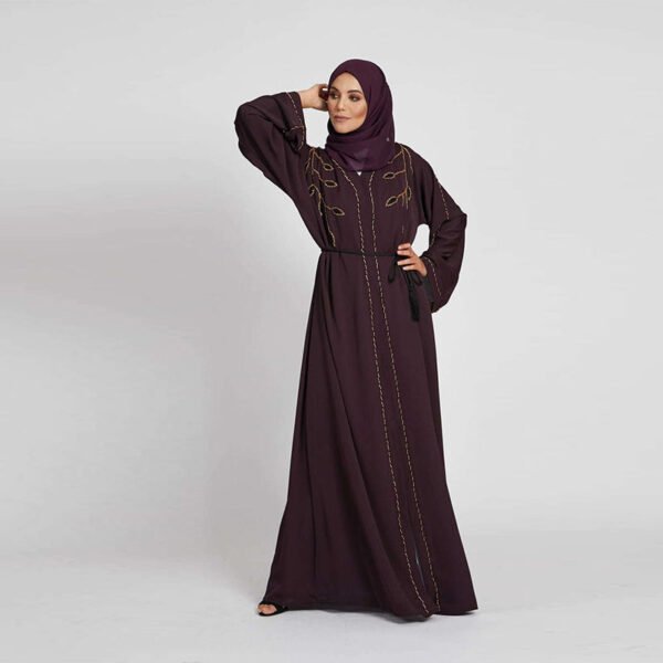 Abaya Dubaï Perlée de Luxe – Vêtement Femme Musulman – Grossiste Turquie