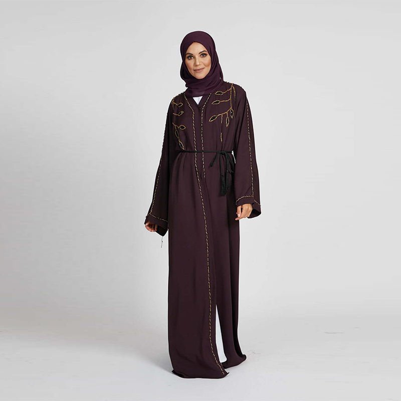 Abaya Dubaï Perlée de Luxe – Vêtement Femme Musulman – Grossiste Turquie – Image 5