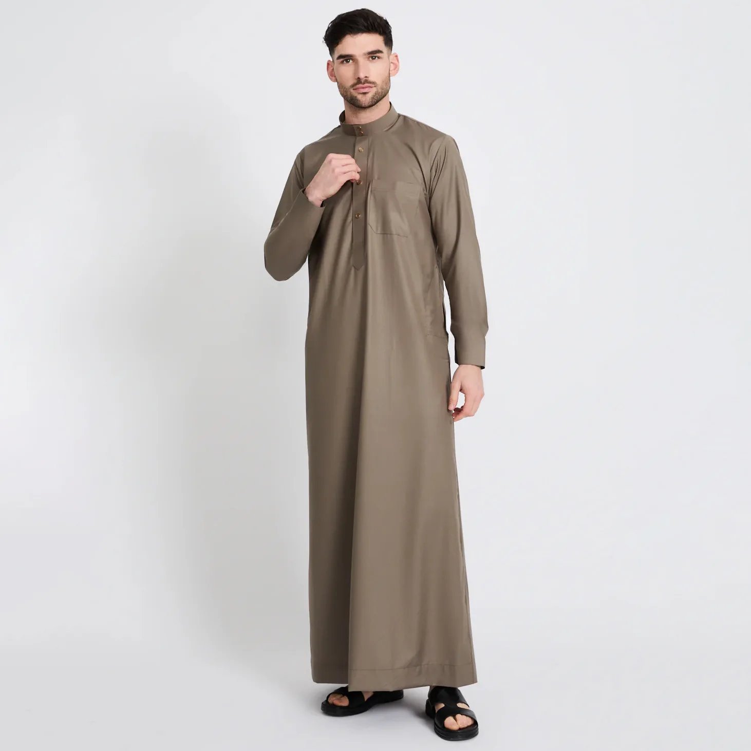 Thobe Qatari Premium pour Homme – Robe Longue Traditionnelle – Grossiste Turquie
